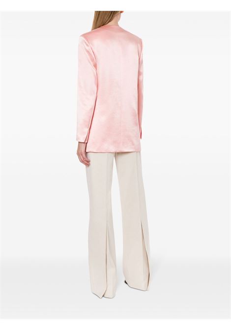 Rose pink lapeless double-breasted blazer Philosophy Di Lorenzo Serafini - women PHILOSOPHY DI LORENZO SERAFINI | 050507230132